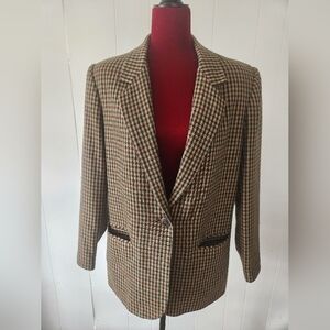 Sag Harbor Plaid Blazer in  Brown Multicolor